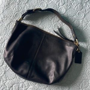 Coach Black Leather Shoulder Bag
